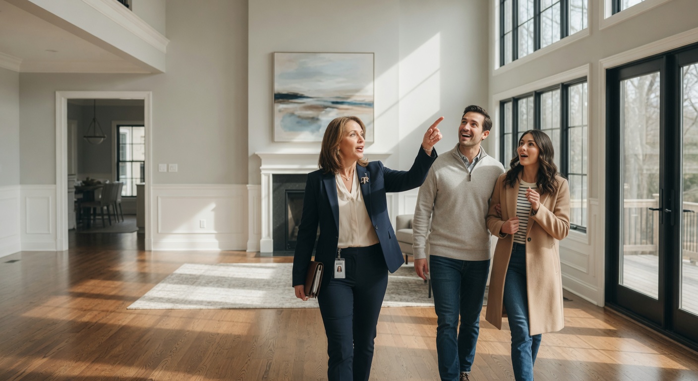 Sean Stewart showing a home to clients