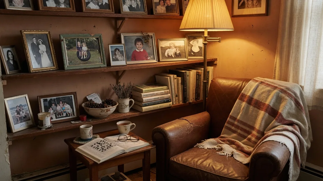A warm, lived-in home interior representing the emotional attachment that makes leaving California difficult.