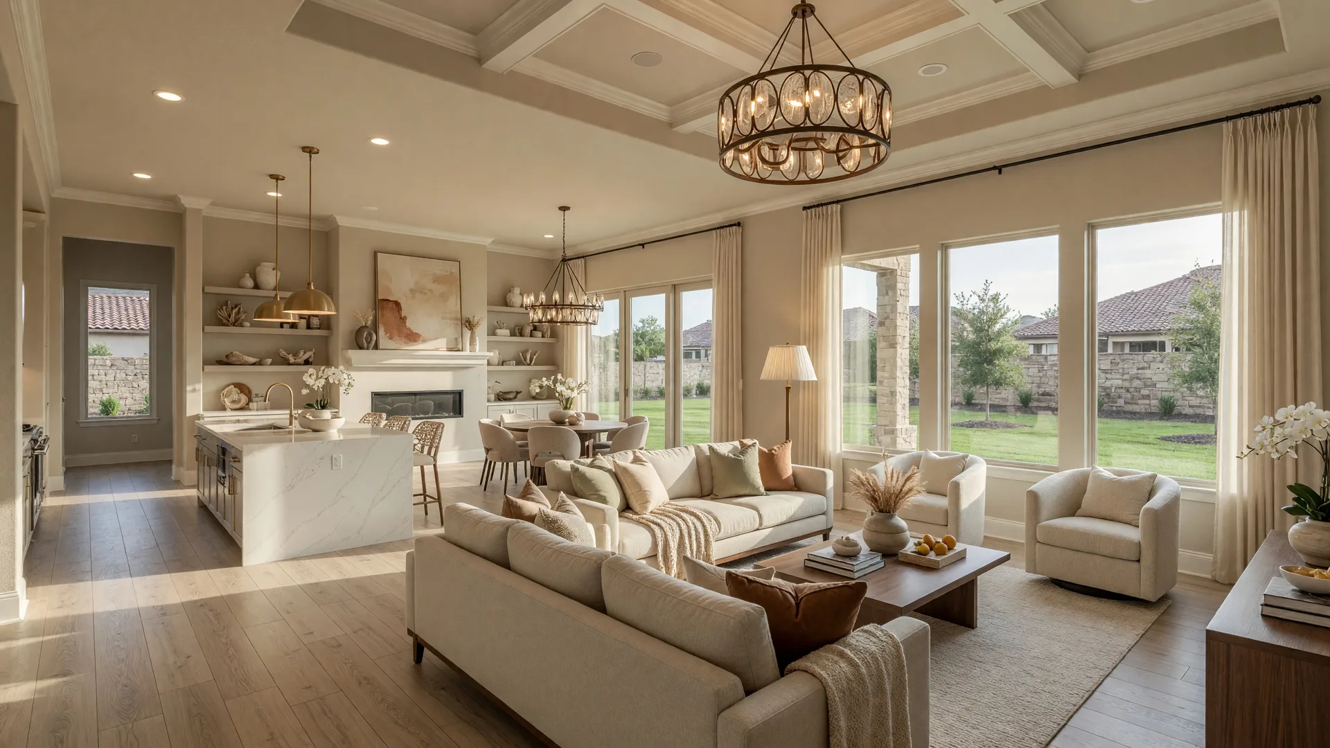 A new-construction home in a Texas master-planned community, representing the builder contract and property-tax considerations for relocating buyers.