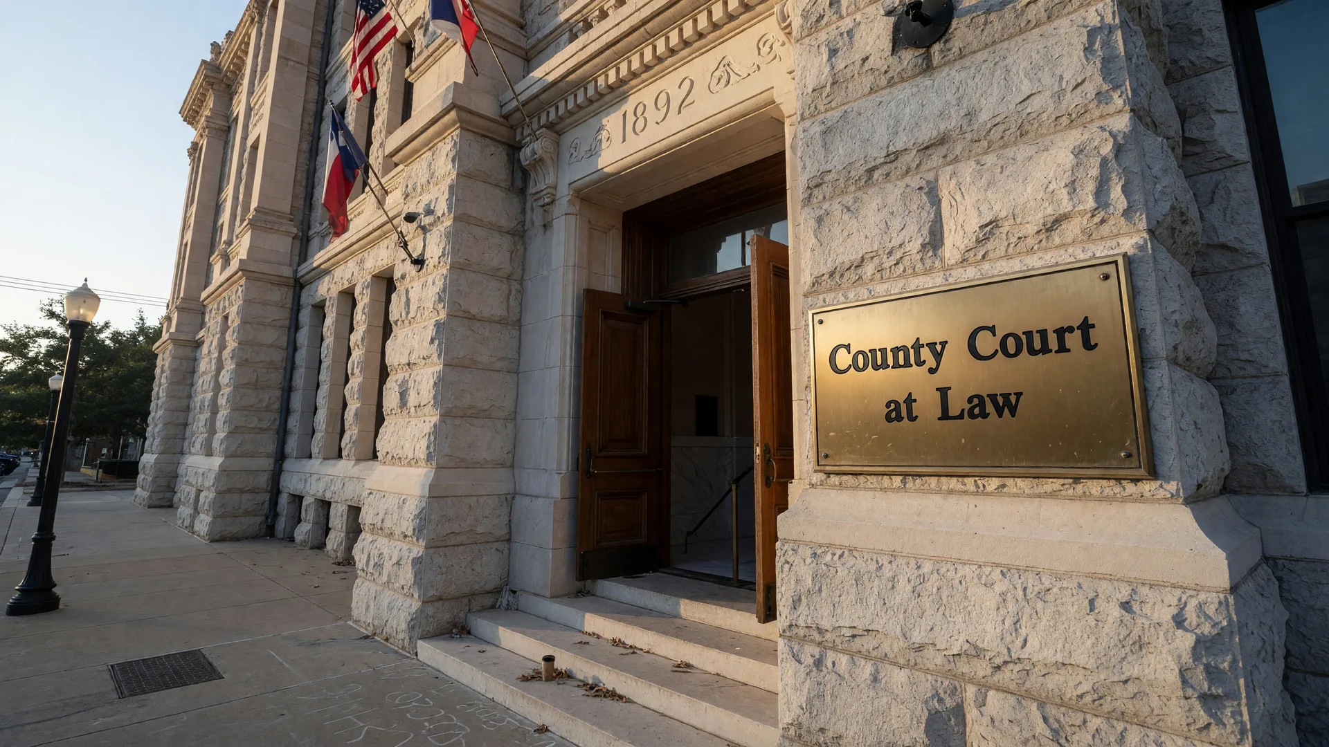 A Texas courthouse representing the probate filing process for executors and administrators