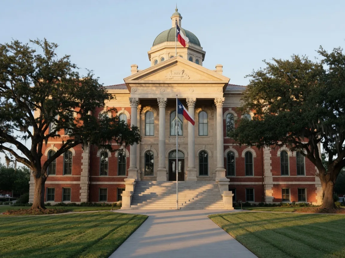 A Texas county courthouse where probate filings are processed, representing the starting point for executors navigating the probate process.