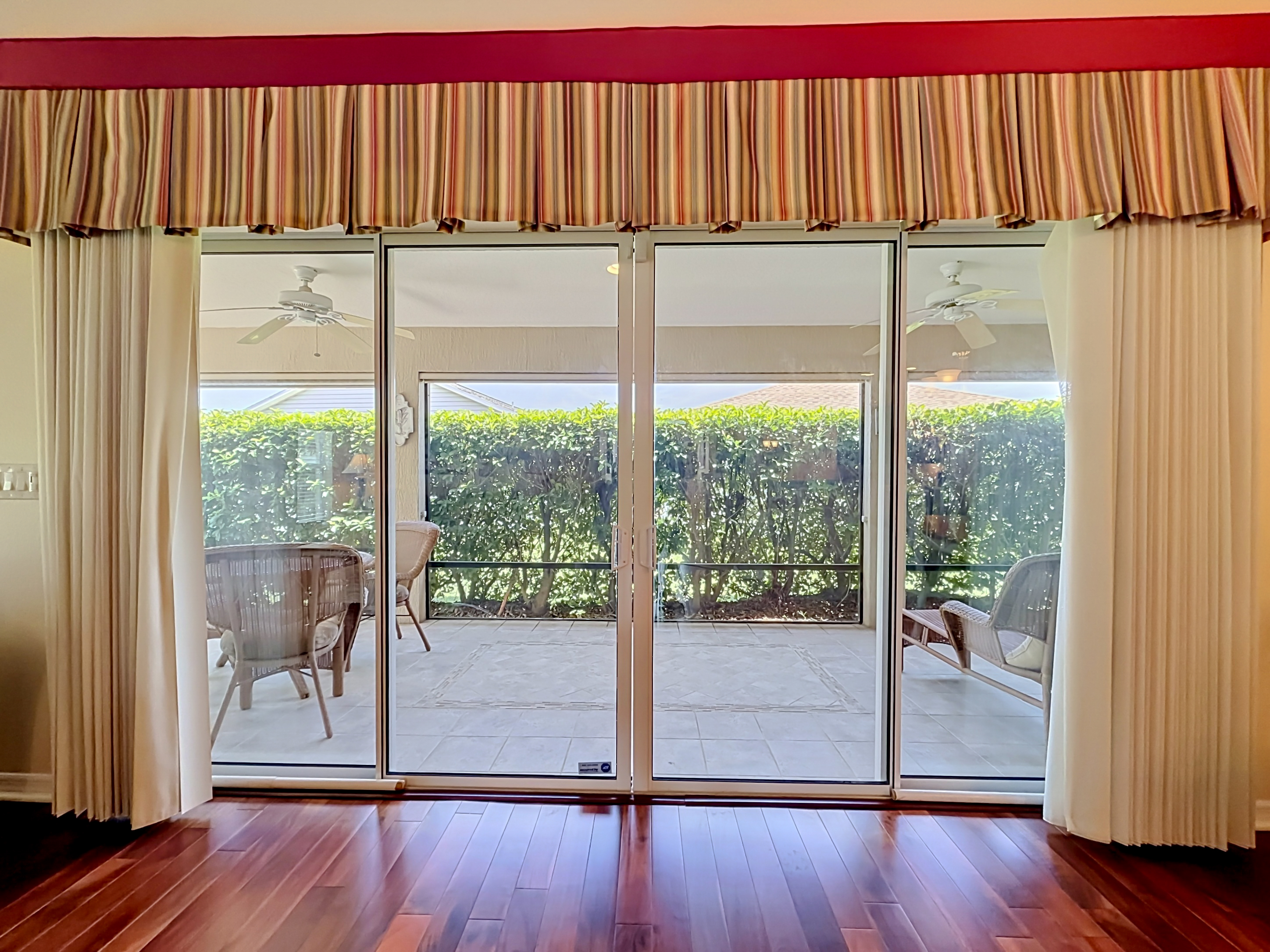 Living room looking out to the screened lanai