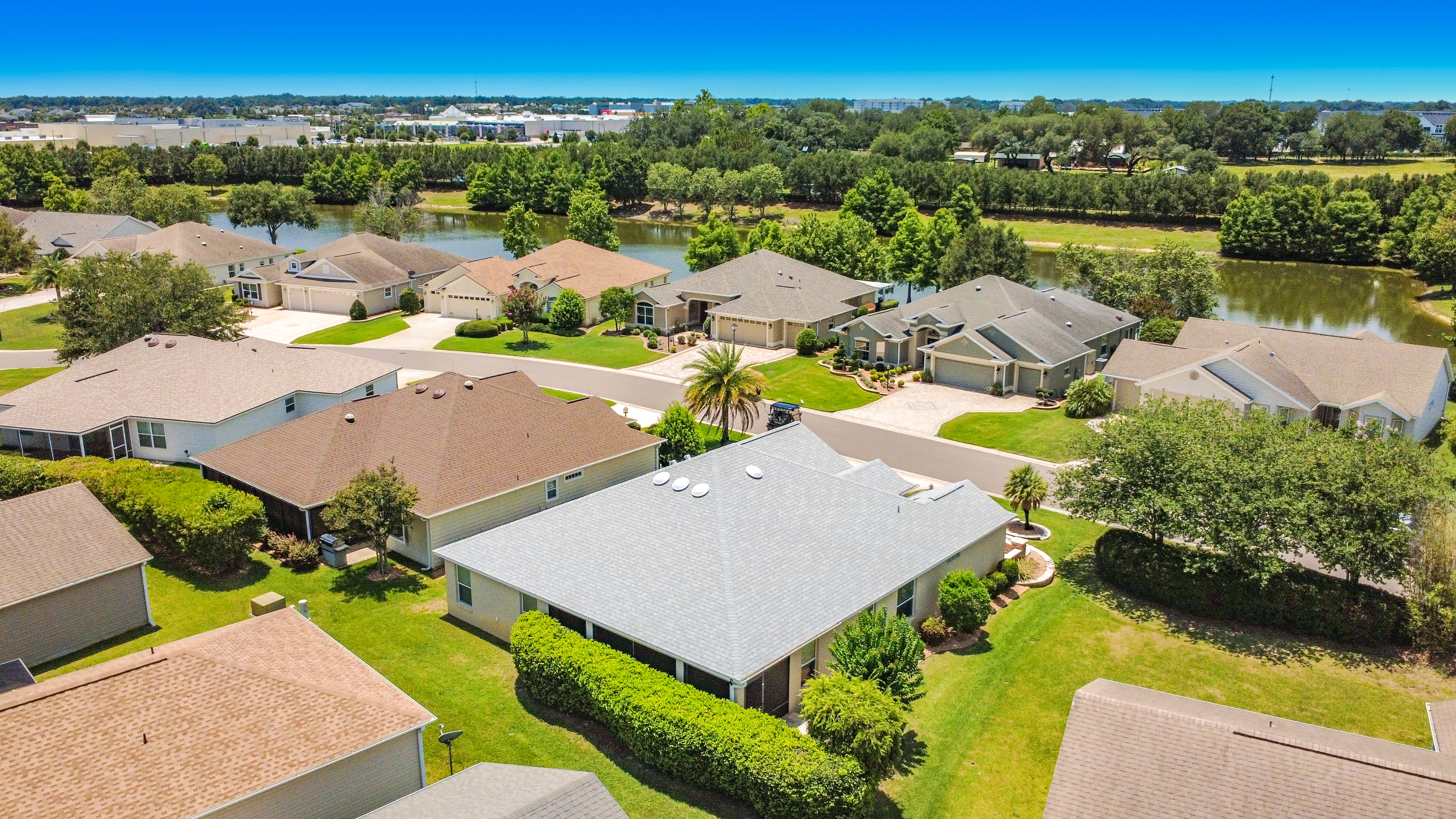 Wide aerial of The Villages community