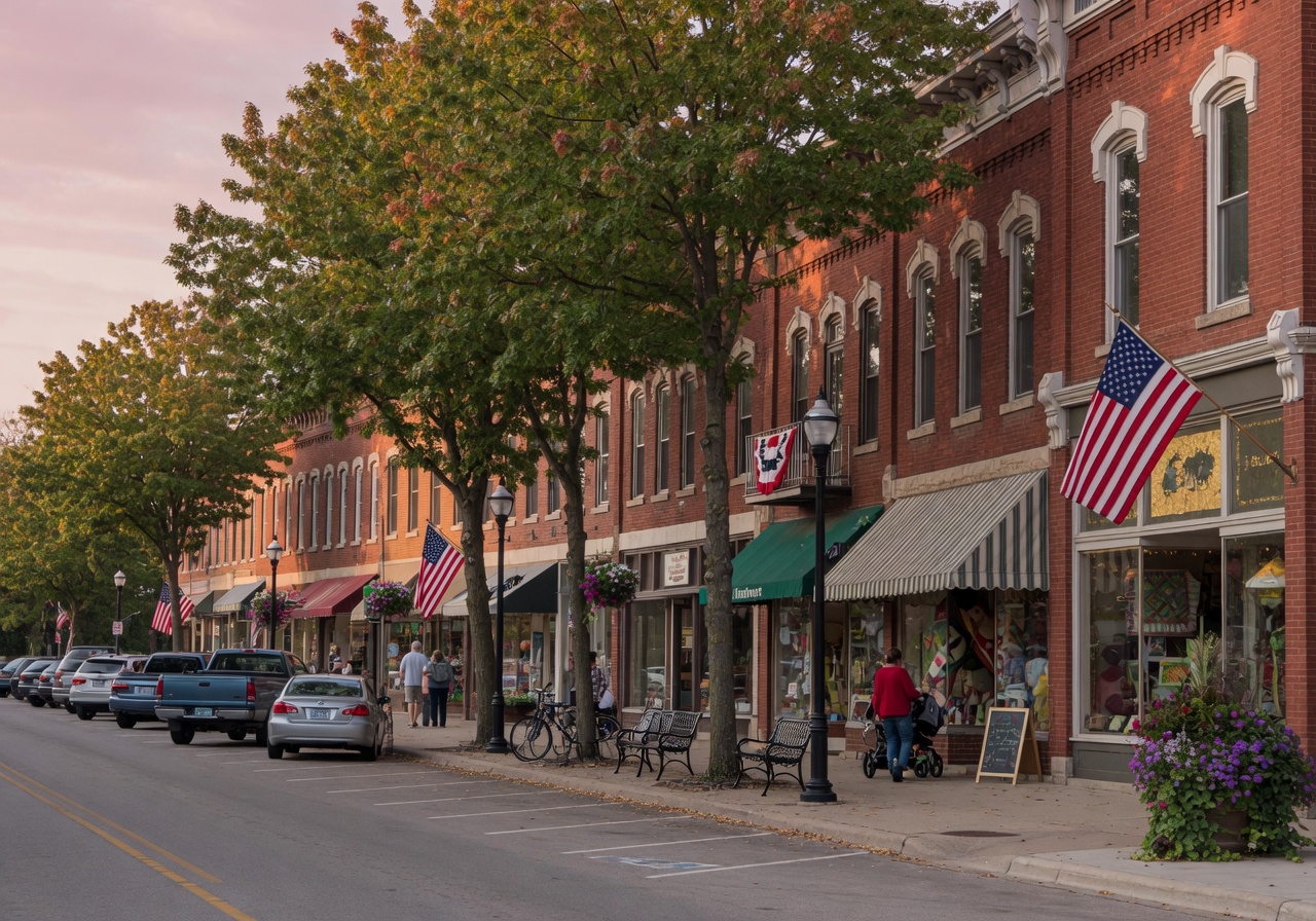 Community scene in Tittabawassee Township, Michigan