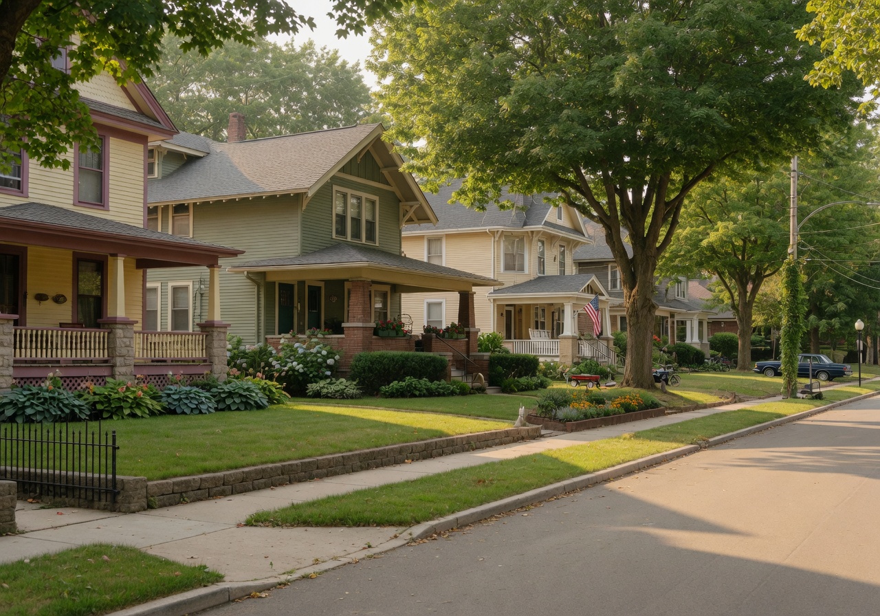 Community scene in Fowlerville, Michigan