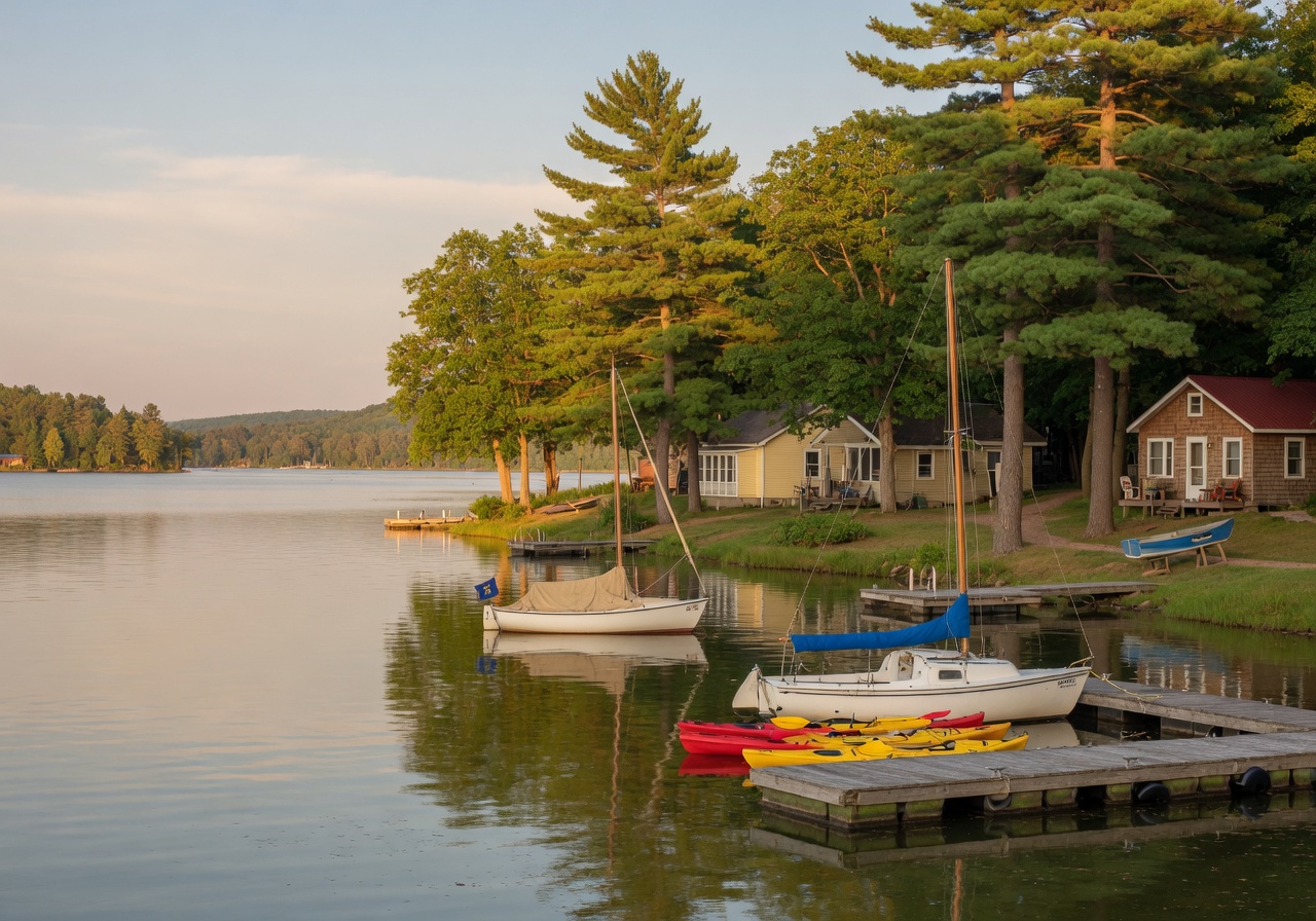 Community scene in Lake Orion, Michigan