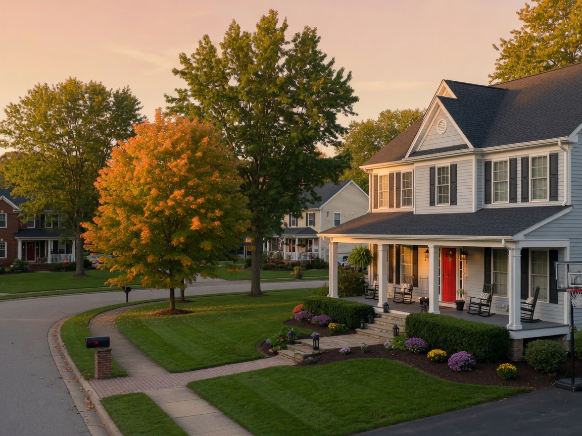 Beautiful suburban home in an Oakland County Michigan neighborhood