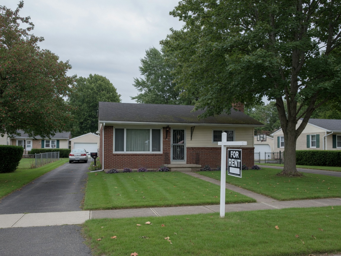 Well-maintained single-family rental home in a Mid-Michigan suburban neighborhood