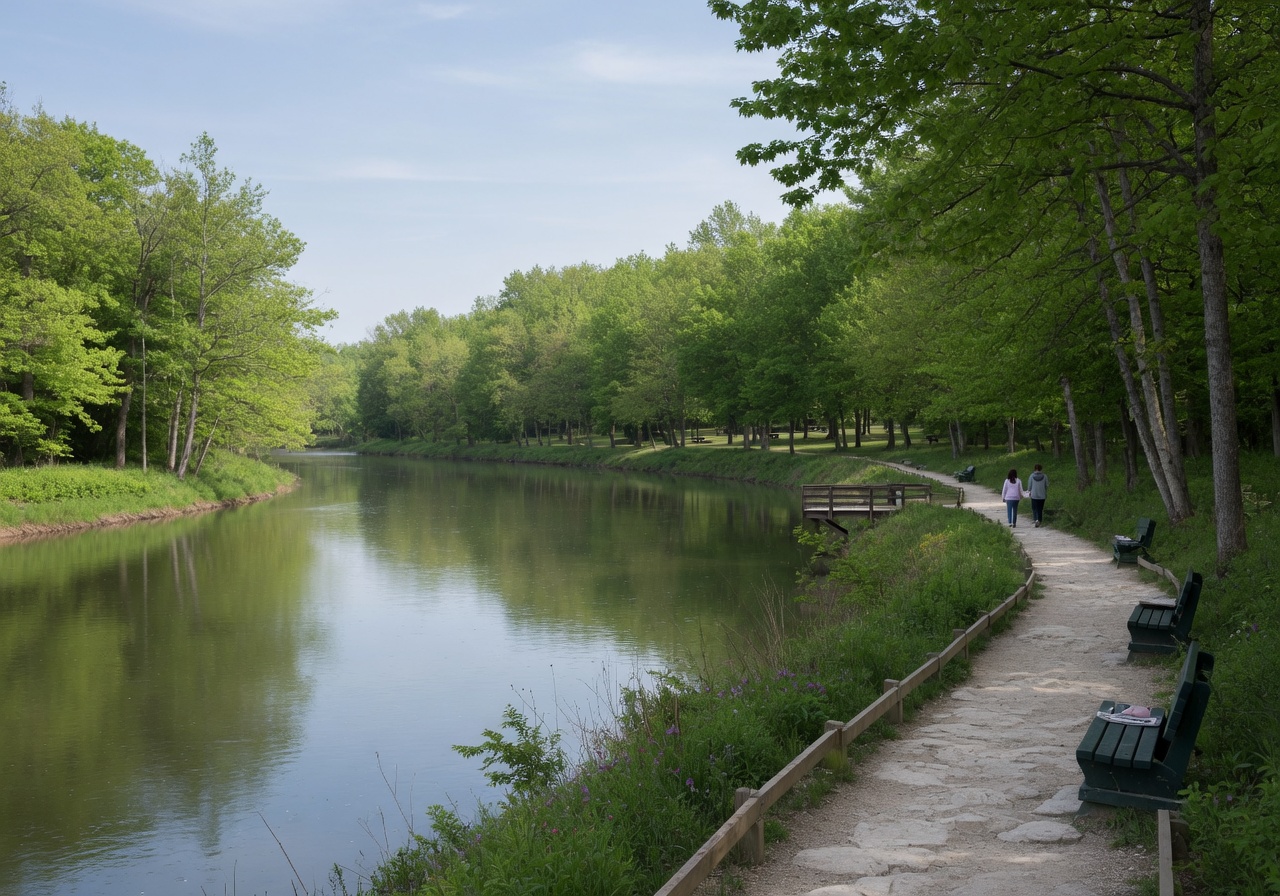 Community scene in Chesaning, Michigan