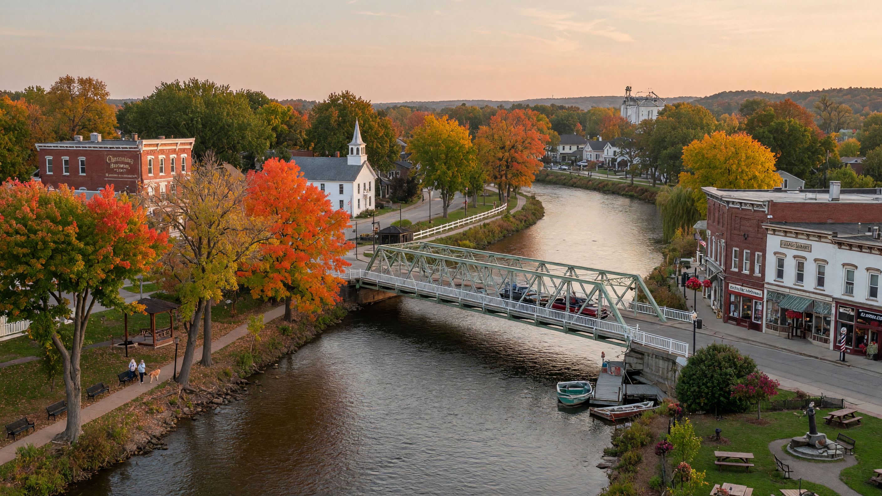 Corunna Michigan county seat with historic buildings and small-town atmosphere