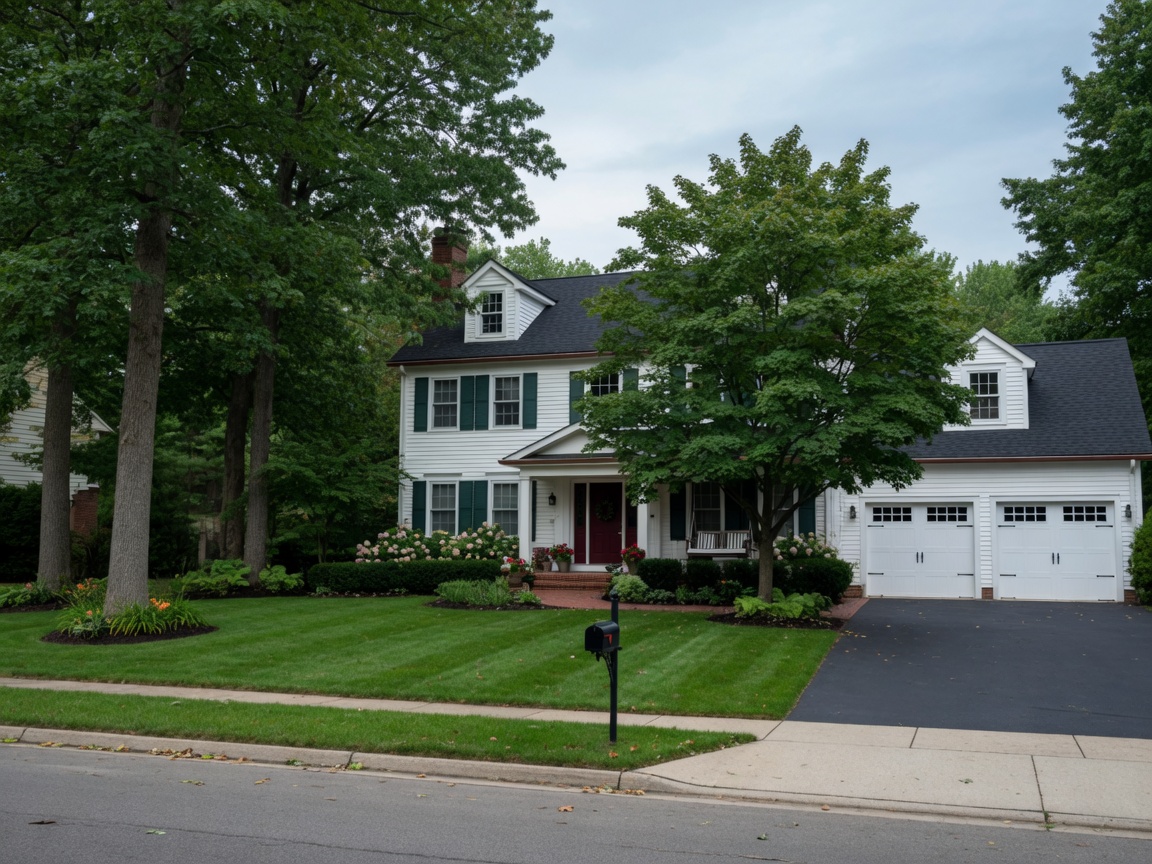 Charming downtown main street in a Livingston County Michigan community with shops and restaurants