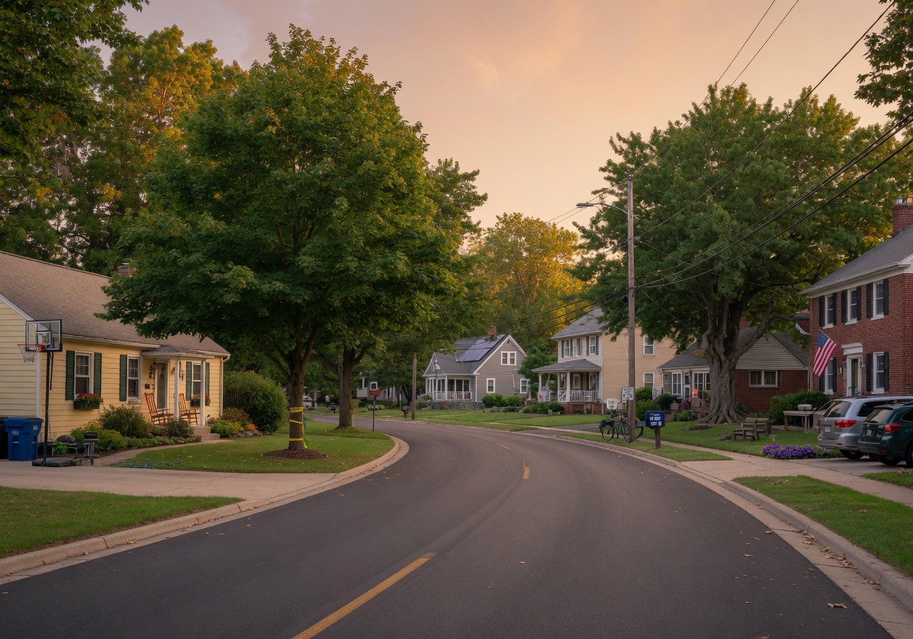 Community scene in Frankenmuth, Michigan