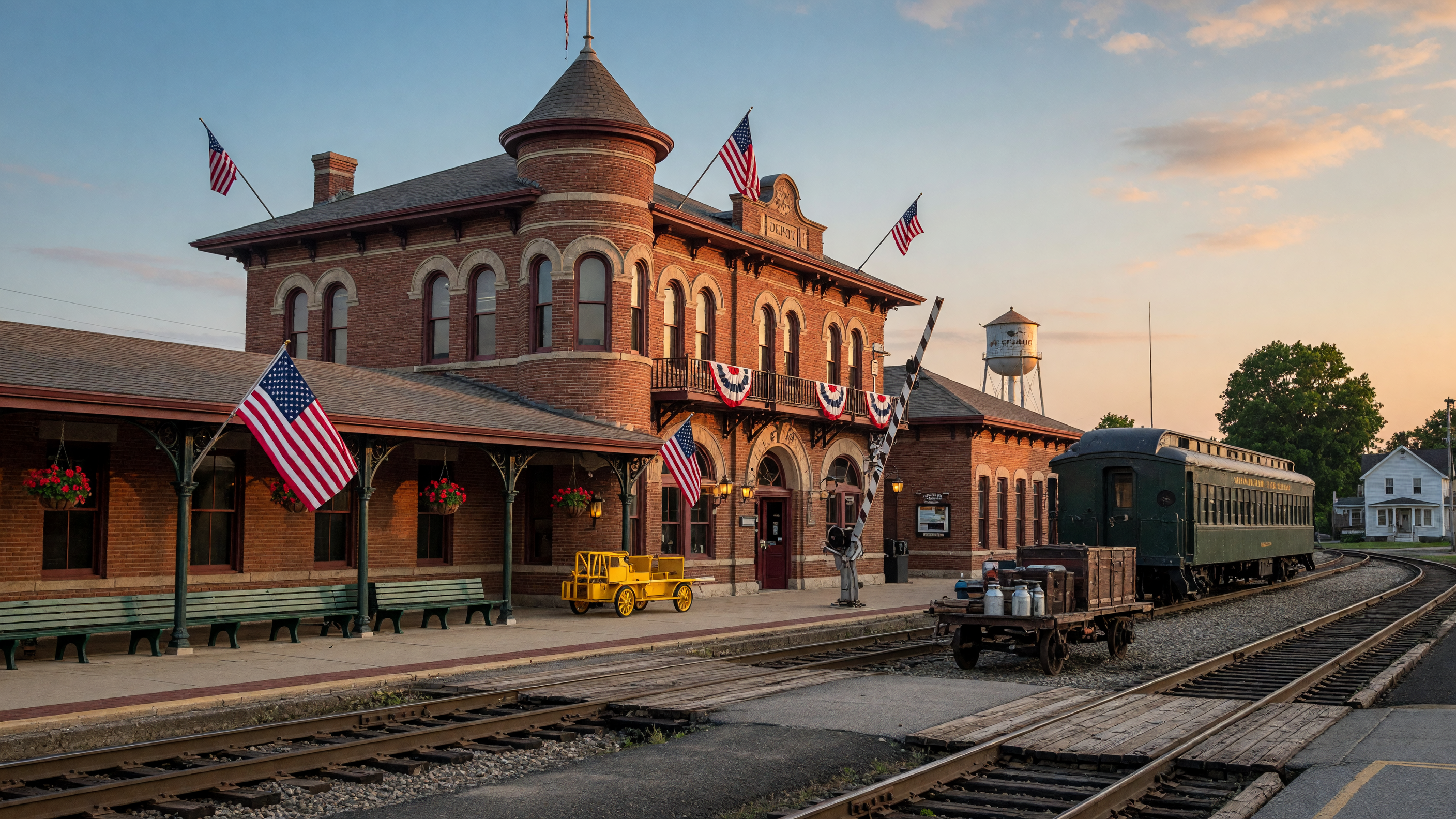 Historic Durand Union Station in Durand Michigan Railroad City USA
