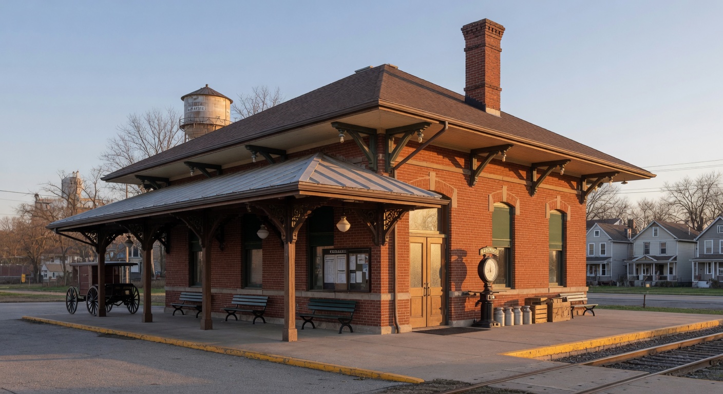 Community scene in Durand, Michigan