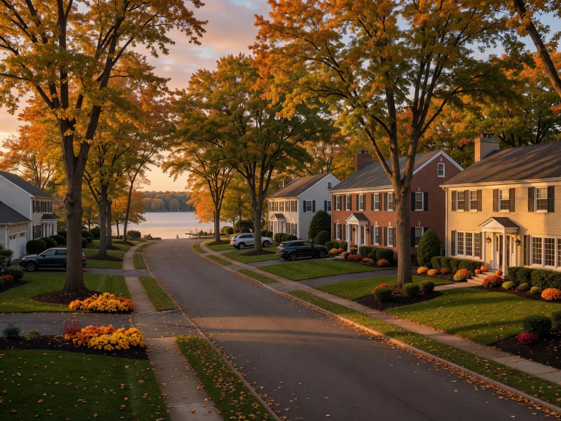 Downtown Fenton, Michigan with charming brick storefronts, tree-shaded sidewalks, and local shops along Main Street