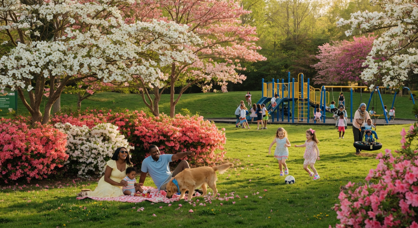Children playing at a family-friendly neighborhood park in Ballantyne Charlotte NC