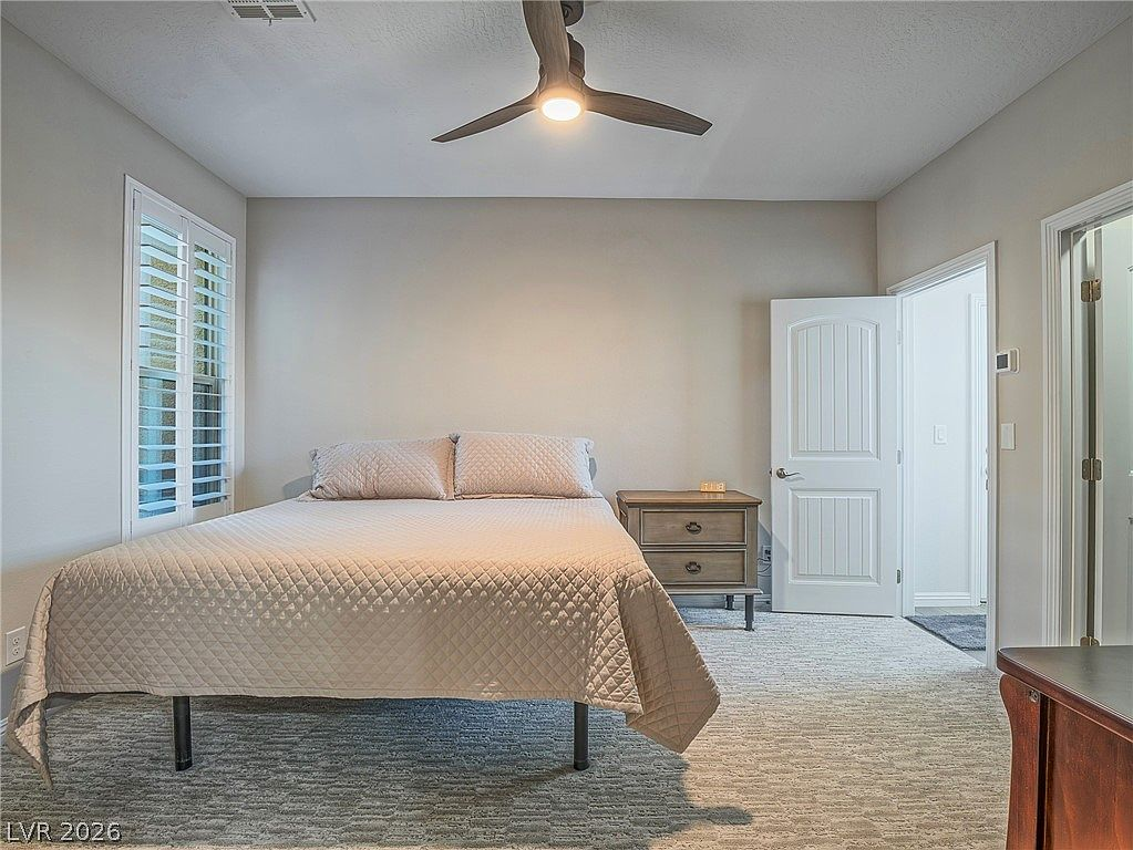 Secondary bedroom with plantation shutters