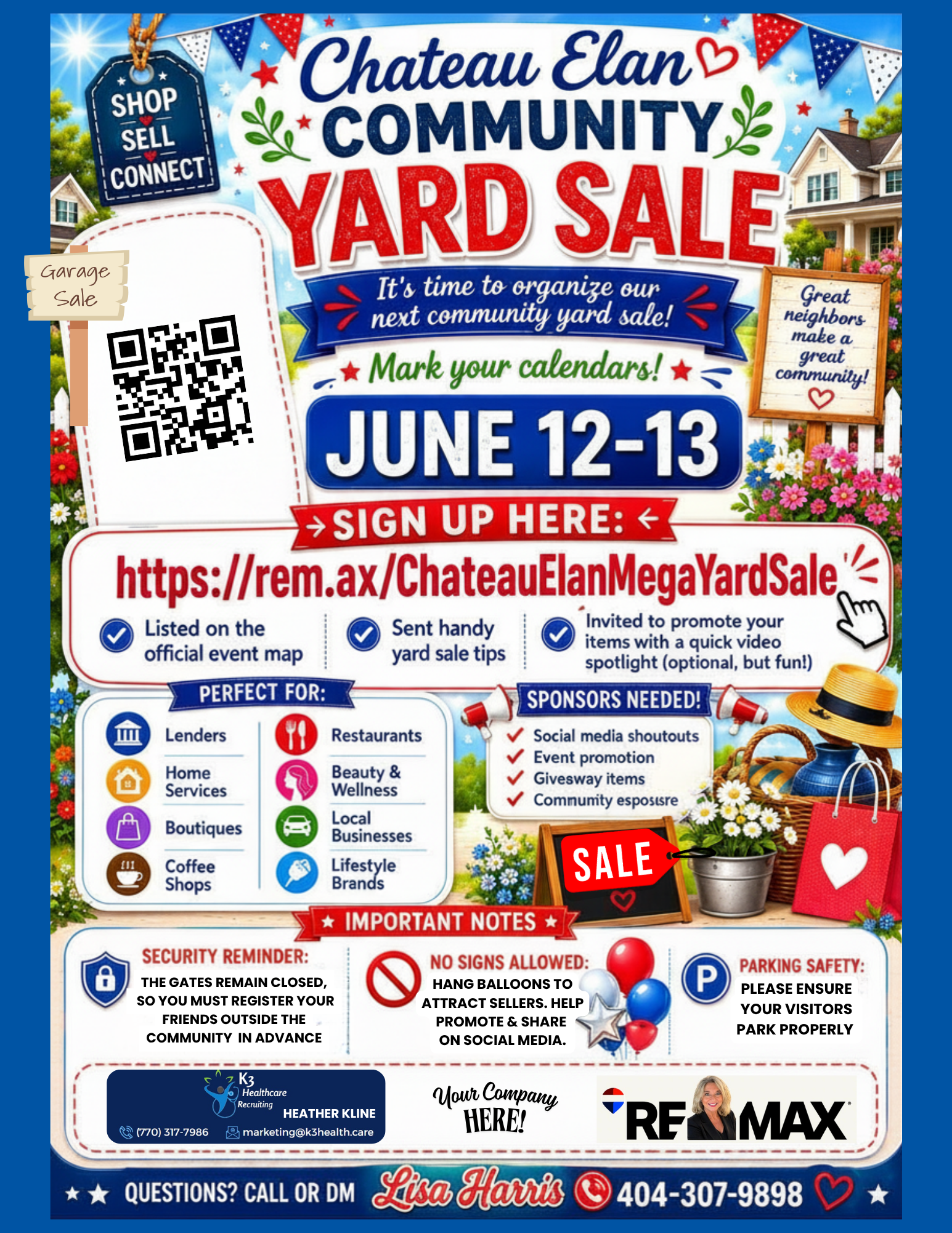 Château Élan community mega yard sale event Braselton Georgia