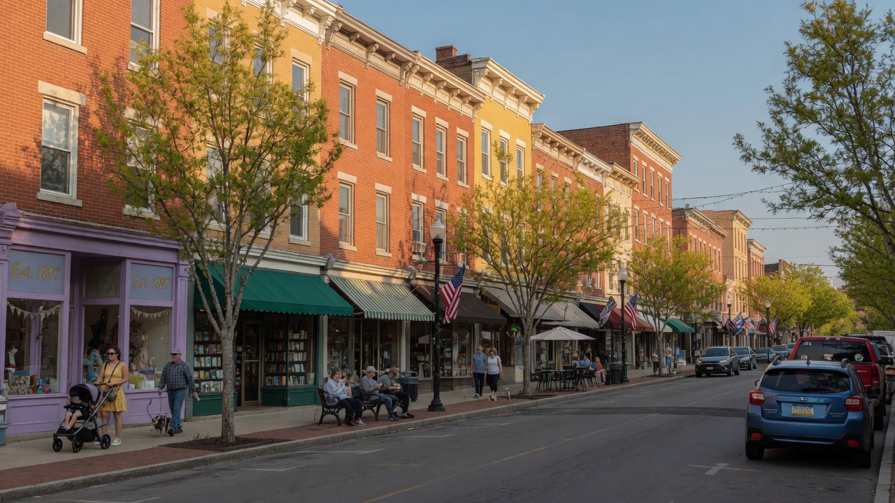 Walkable downtown district in the Lehigh Valley Pennsylvania