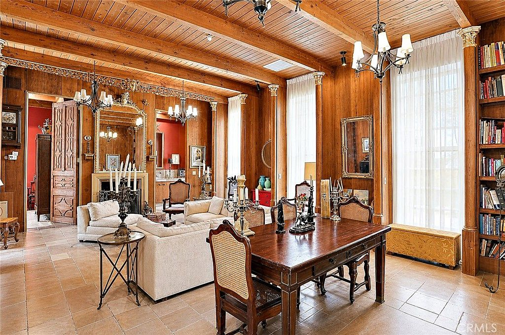 Great room with soaring cathedral ceilings