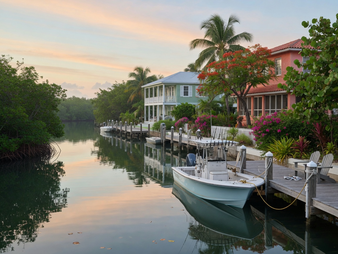 Key Largo waterfront community in the Florida Keys
