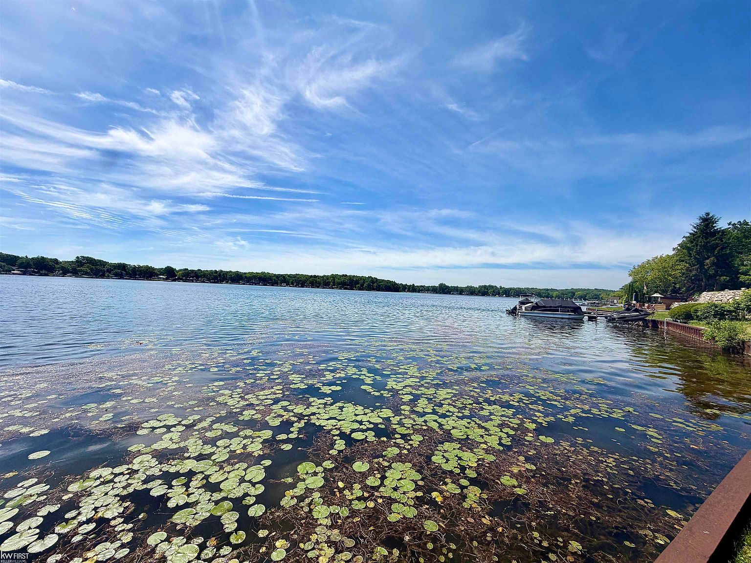 View looking out over Big Lake from the waterfront