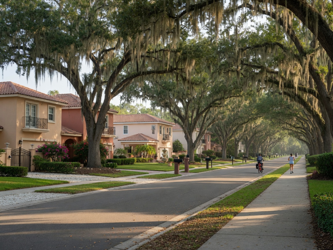Palmer Ranch neighborhood — tree-lined streets and preserve trails in Sarasota, Florida