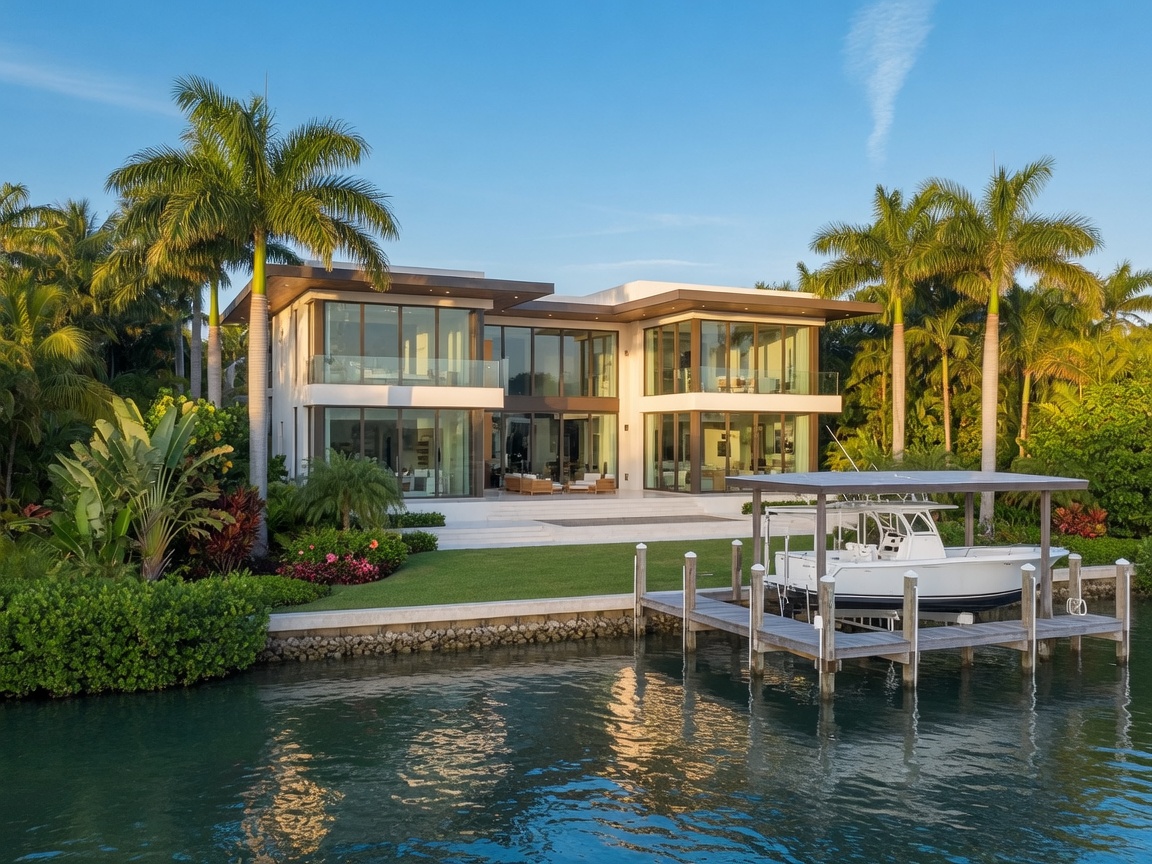Waterfront estate on Sarasota Bay in Osprey, Florida
