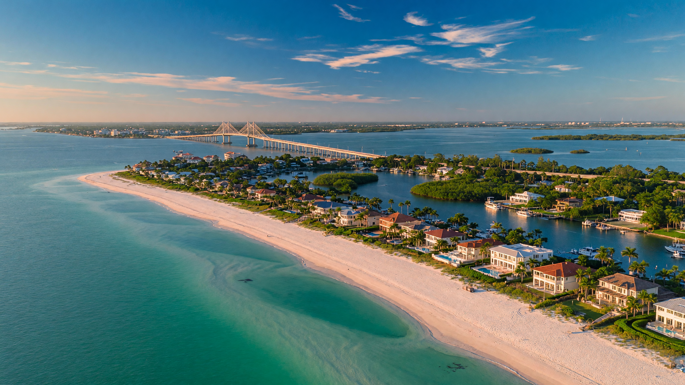 Sarasota Gulf Coast aerial view
