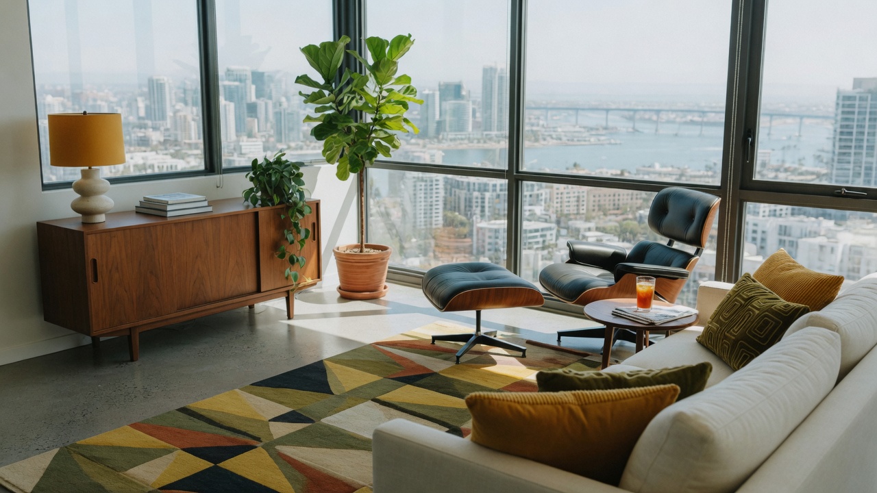 Modern high-rise exterior at 1080 Park Blvd in East Village, San Diego