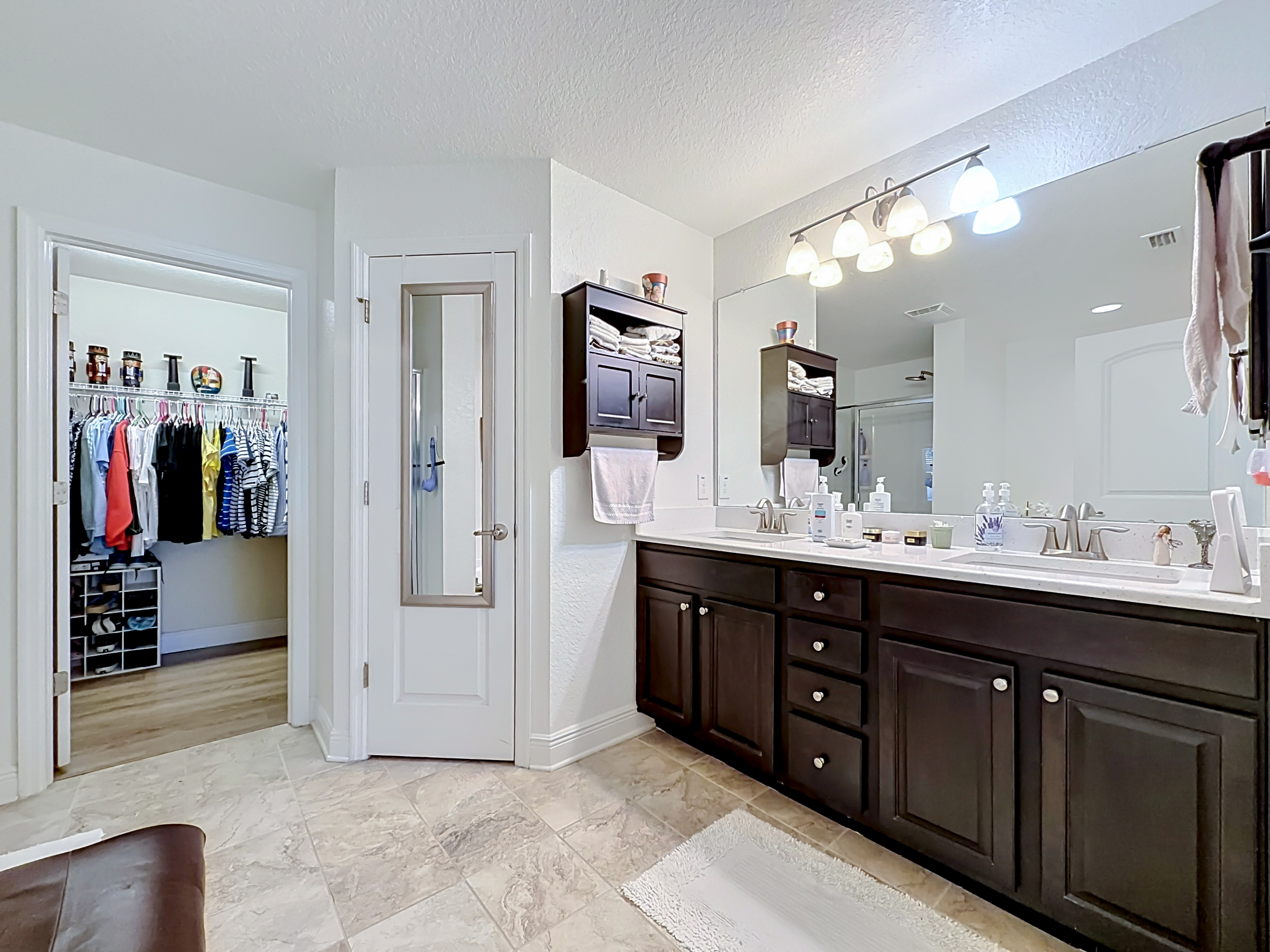 Master bathroom with dual vanity