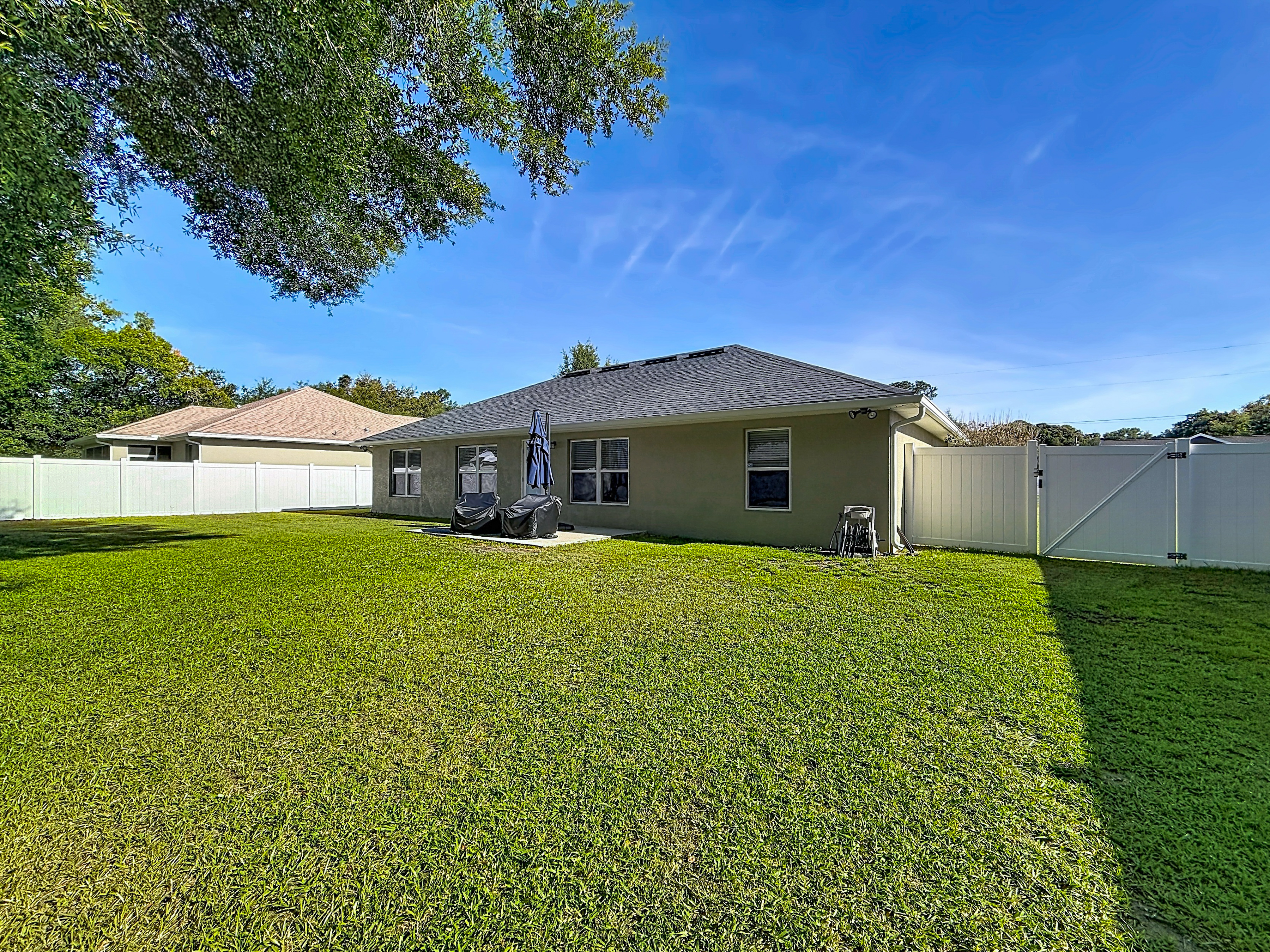 Rear exterior of the home