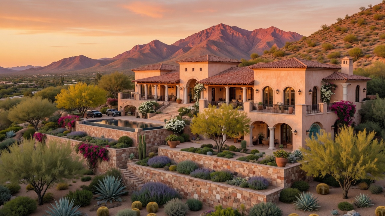 Hillside estate in Paradise Valley with mountain views