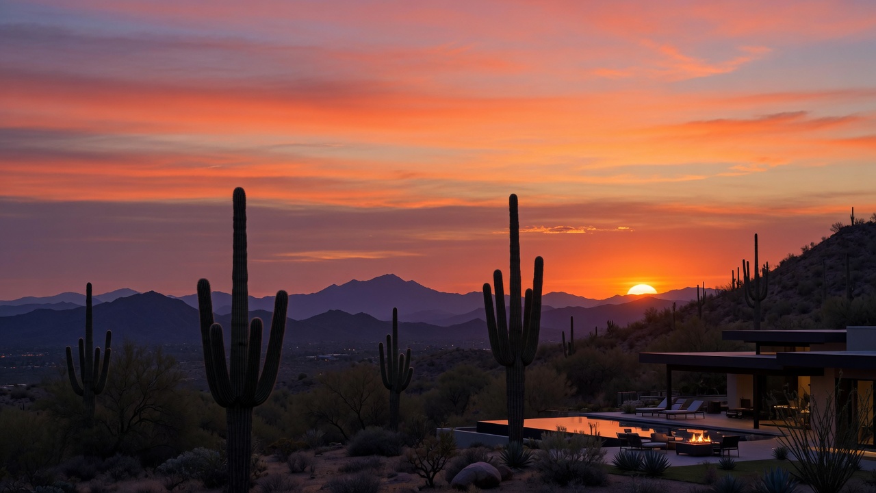 Paradise Valley sunset over the Sonoran desert