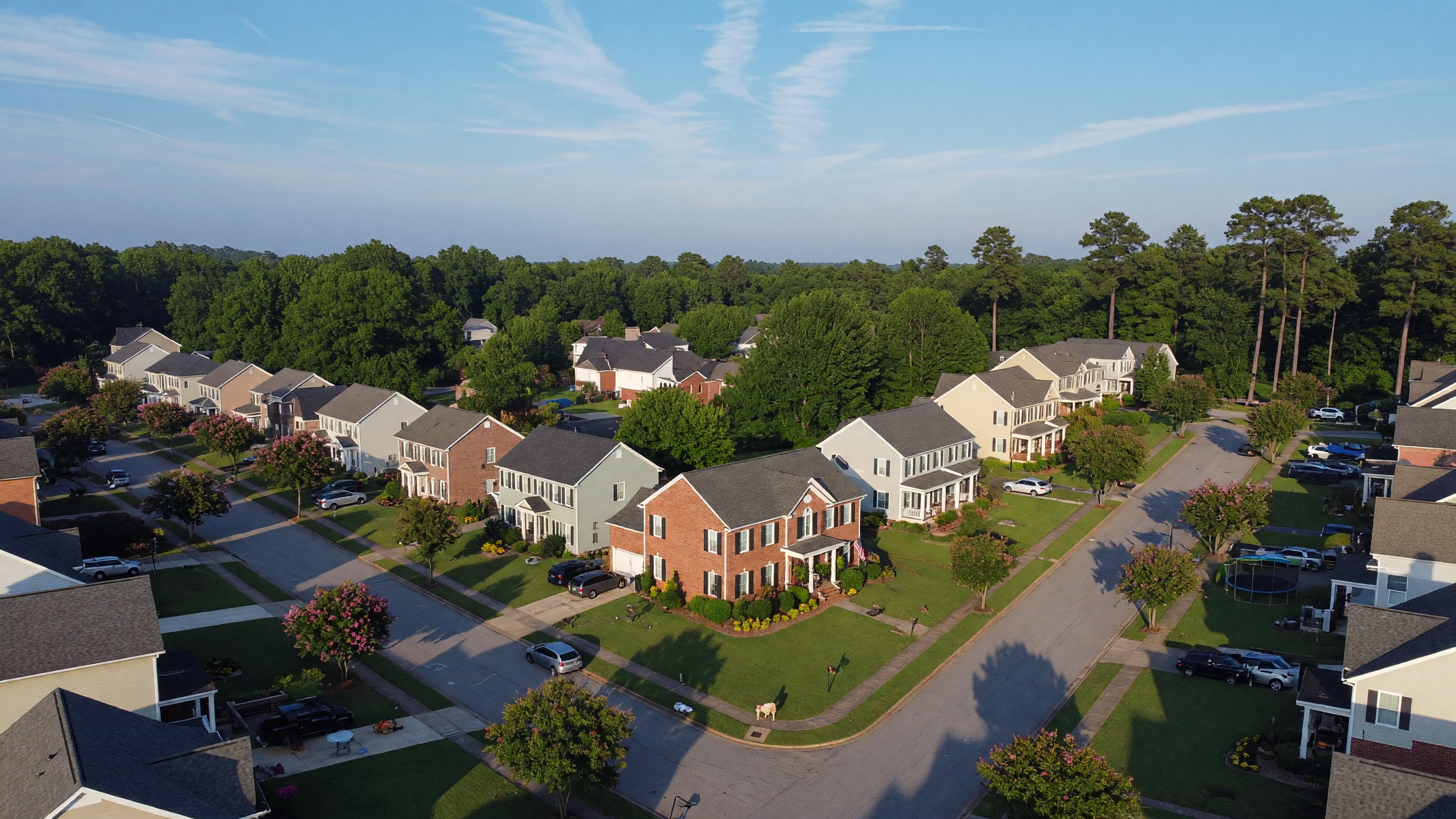 Suburban neighborhood in Raleigh, North Carolina