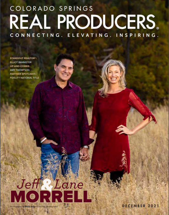 Jeff and Lane Morrell featured on the cover of Colorado Springs Real Producers magazine
