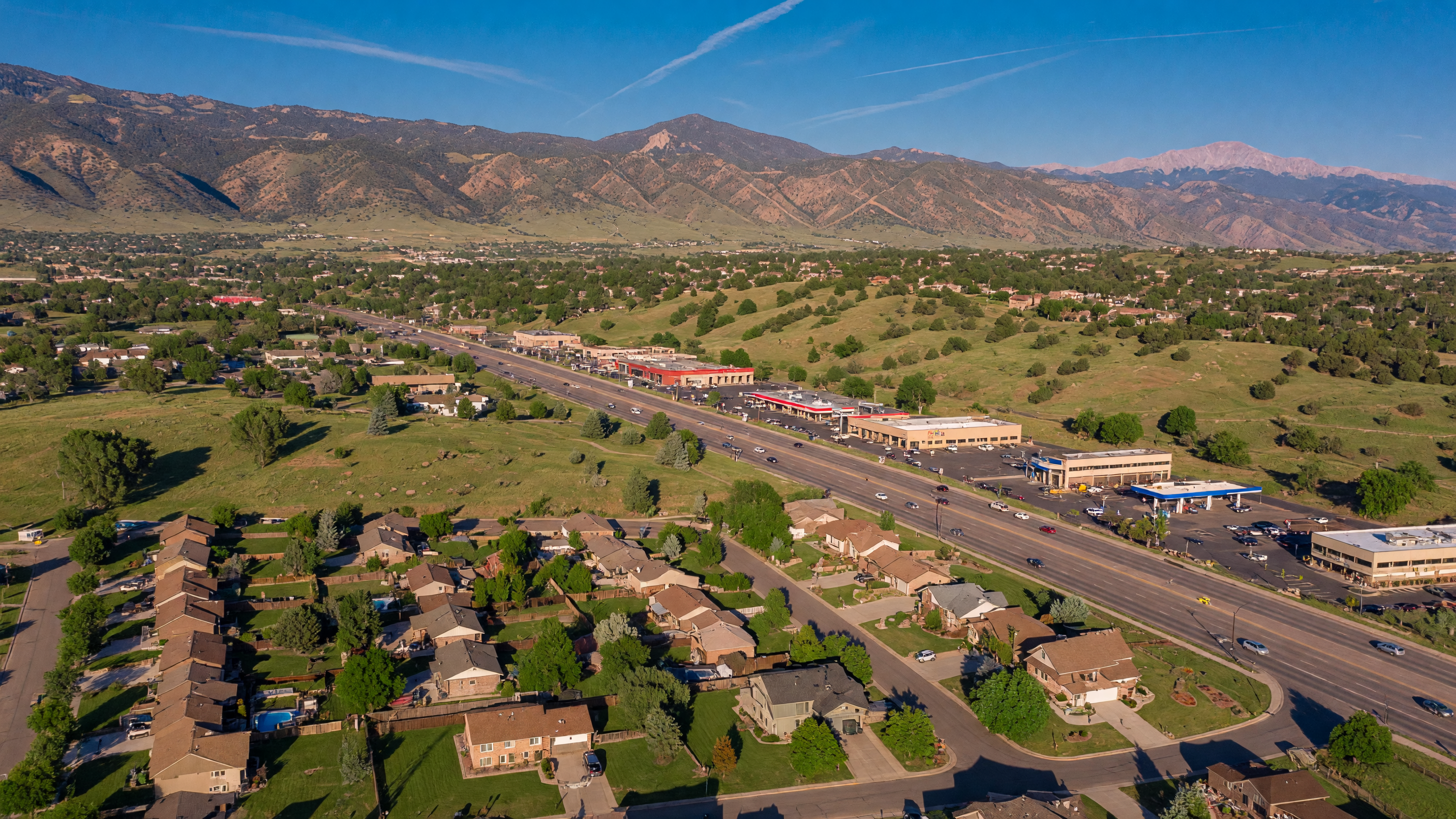 Springs Ranch neighborhood in east Colorado Springs with spacious lots and mature trees