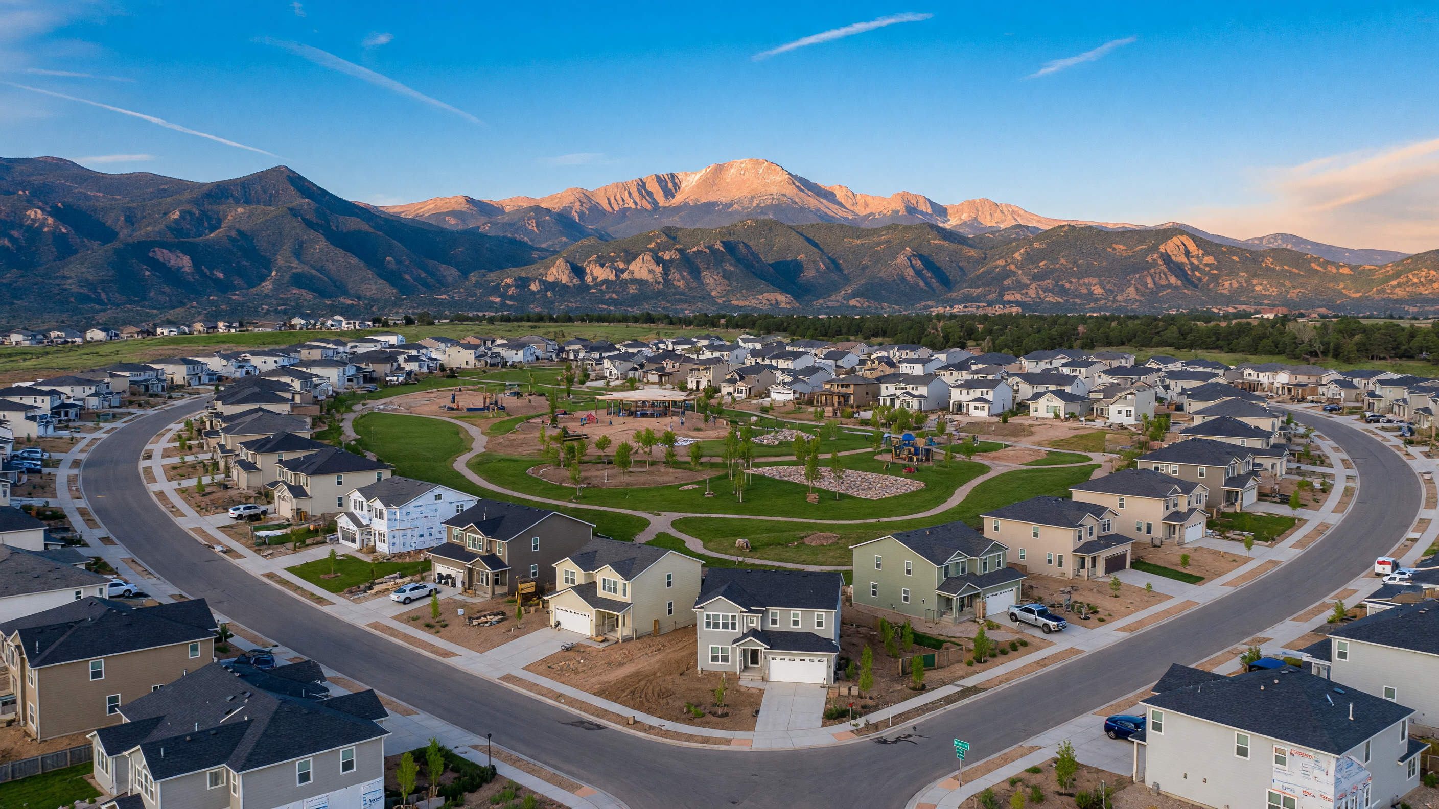 Lorson Ranch — a growing southeast Colorado Springs neighborhood with new construction homes and mountain views