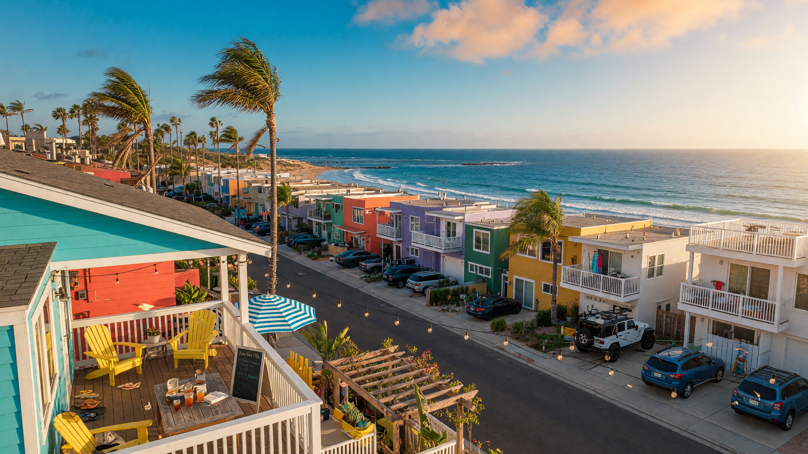 Bright, professionally furnished San Diego vacation rental interior with coastal-inspired decor