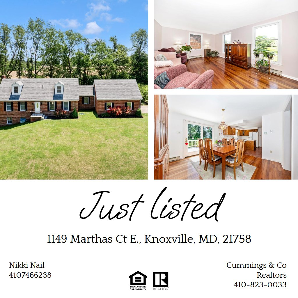 Just Listed suburban home with interior and exterior photos