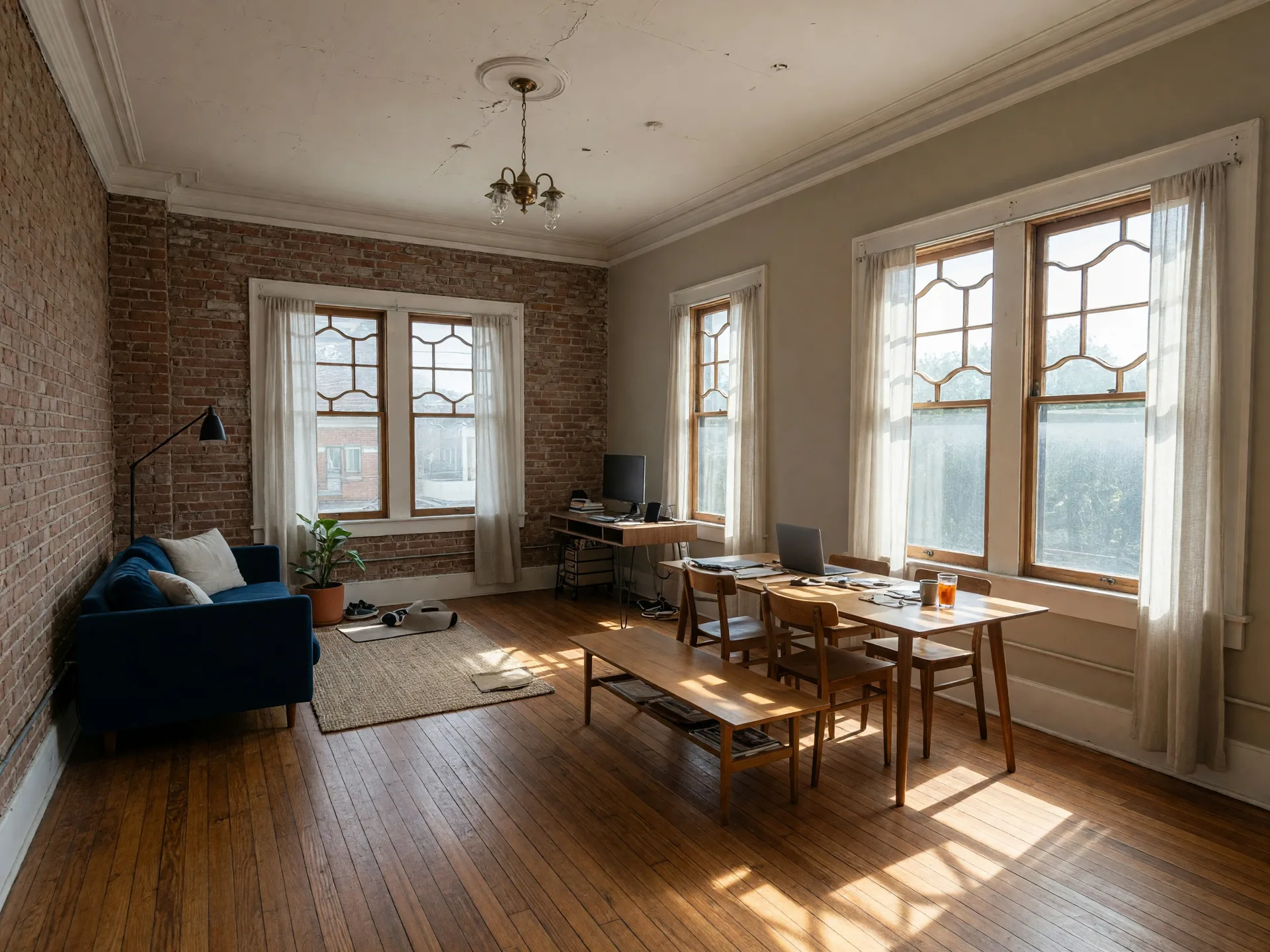 Flex space in a historic Heights bungalow with natural light and versatile layout