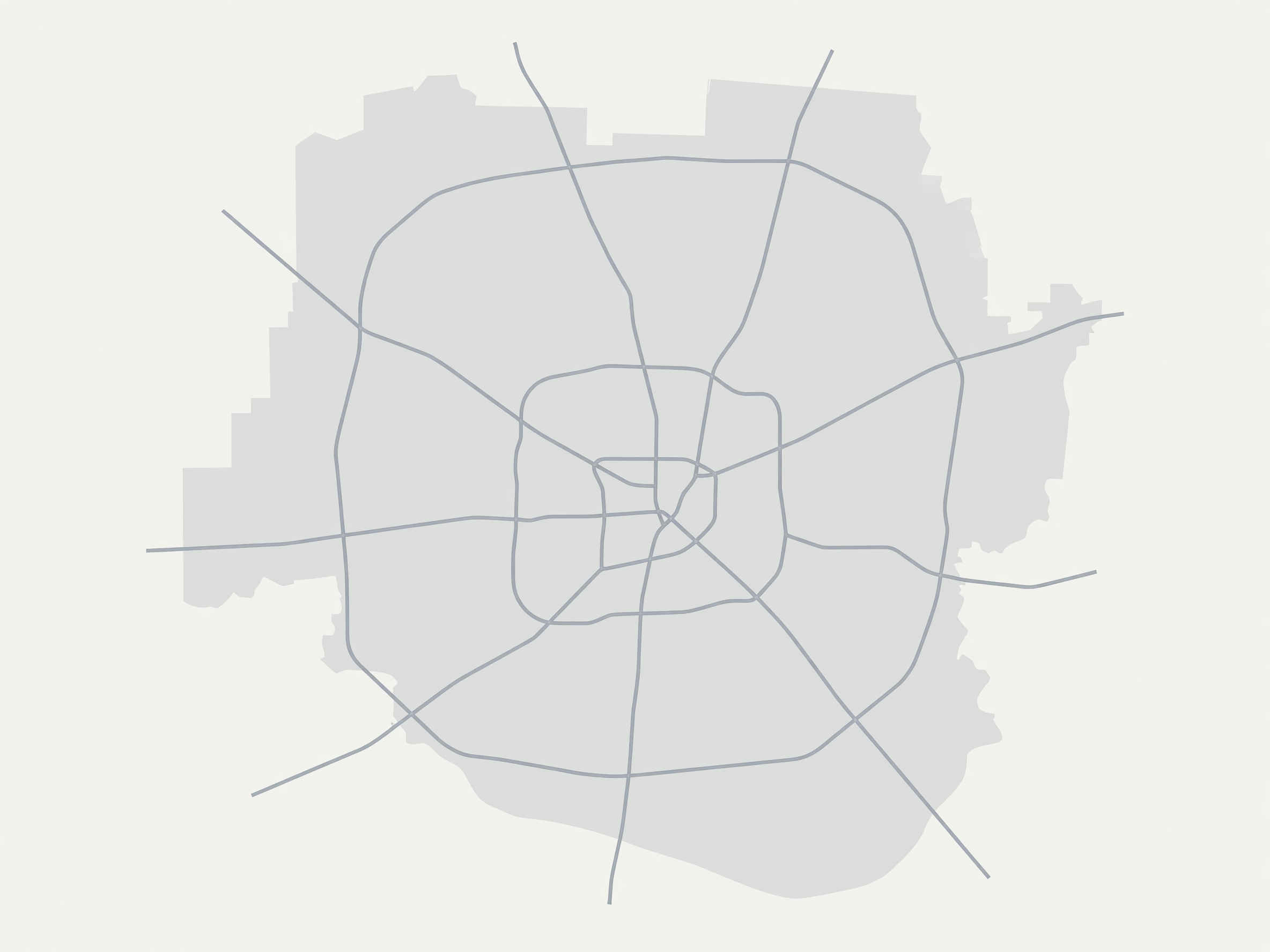 Editorial map of the Houston metropolitan area showing the full metro footprint from The Woodlands to Pearland and from Katy to Kingwood