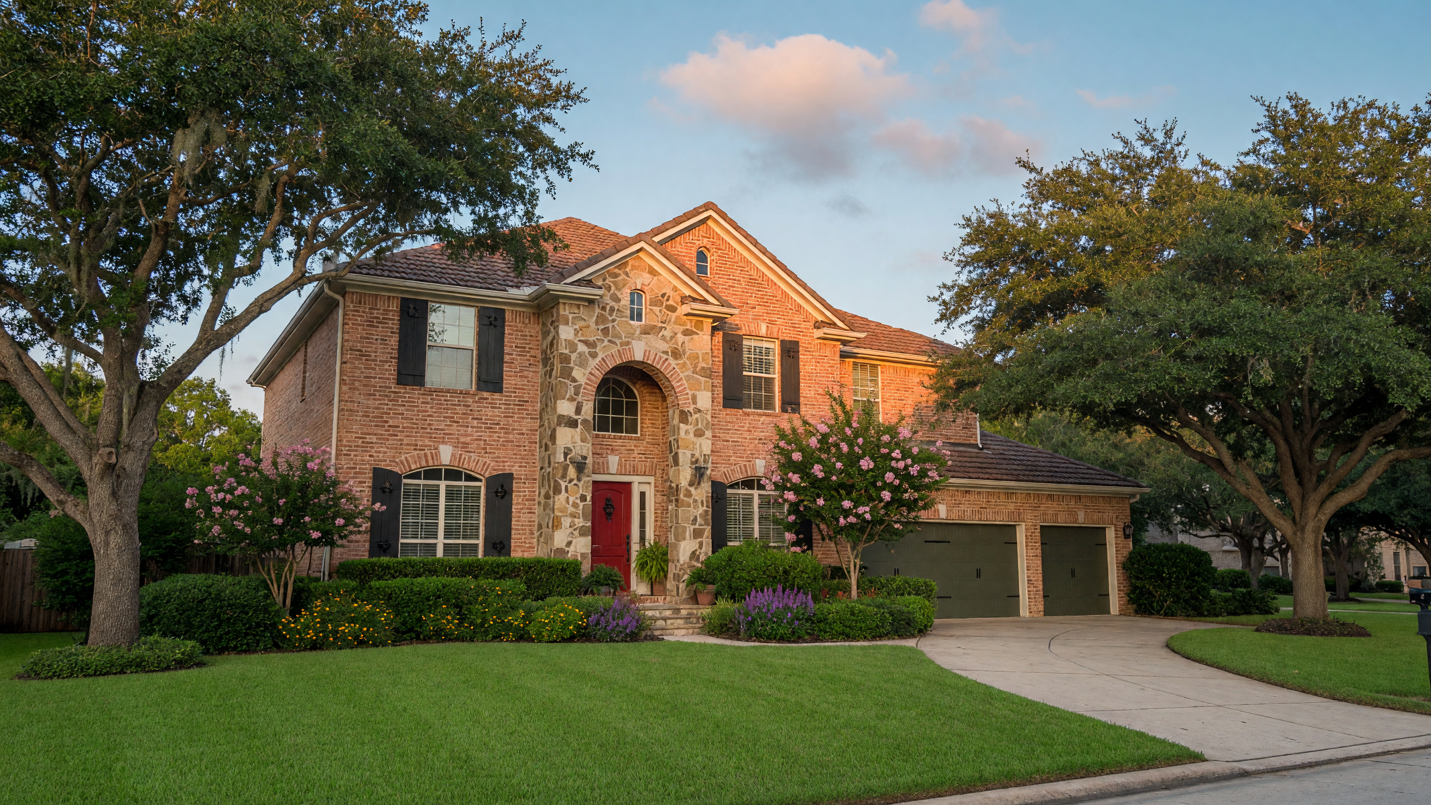 Beautiful brick and stone Texas home in the Houston area