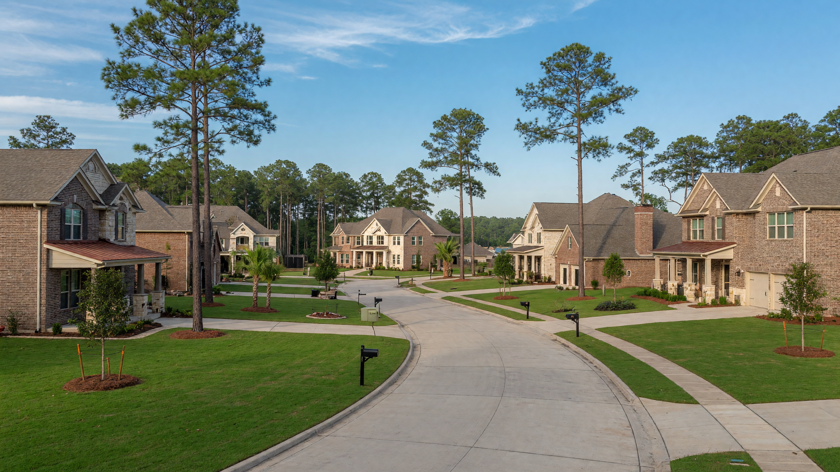 New construction homes in Porter, Texas with larger lots
