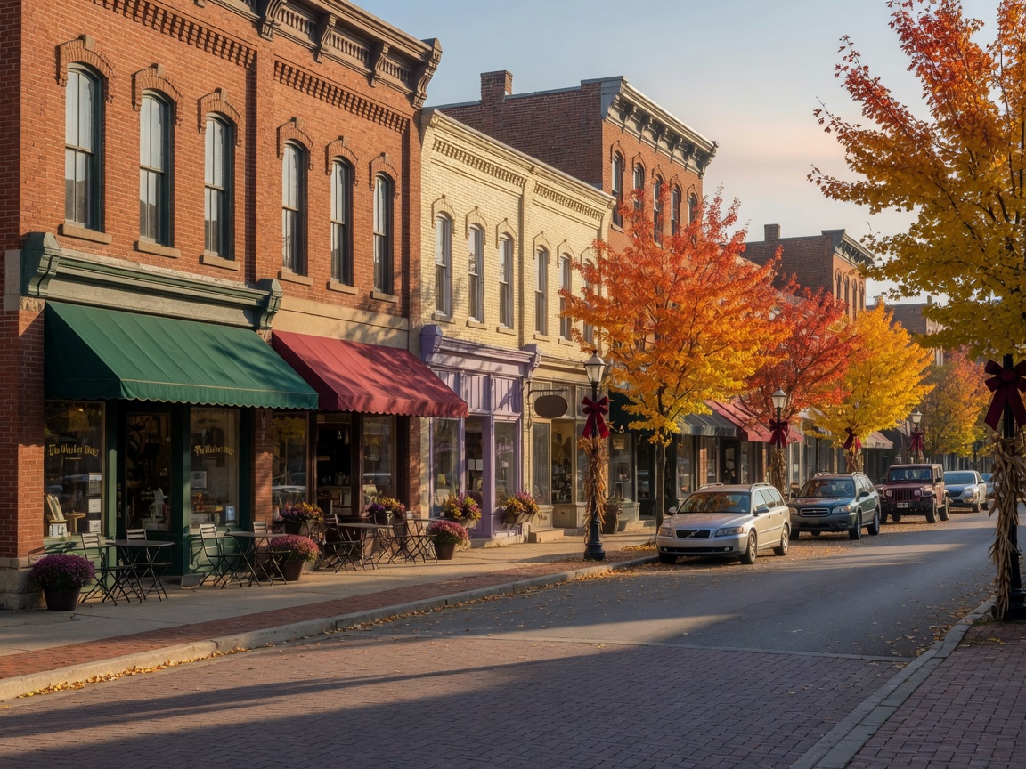 Wooster Ohio charming downtown streetscape