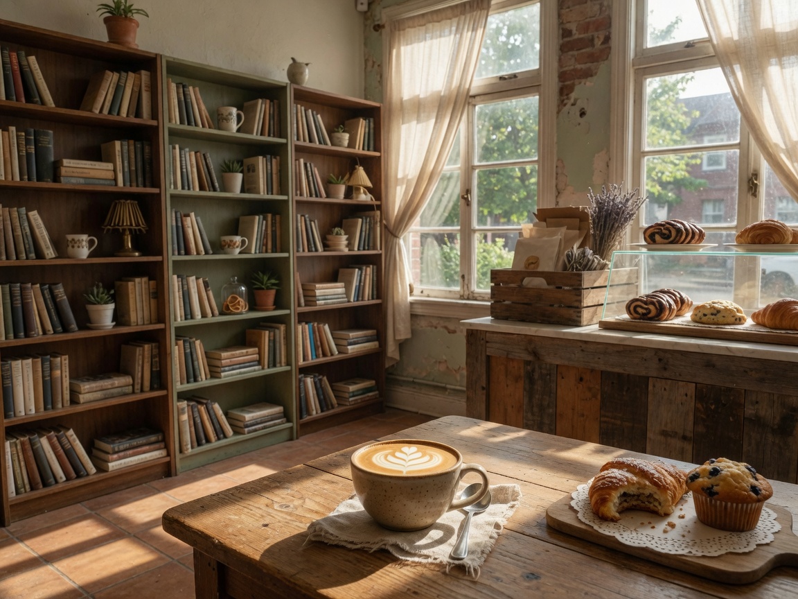 A cozy coffee shop scene in Auburn