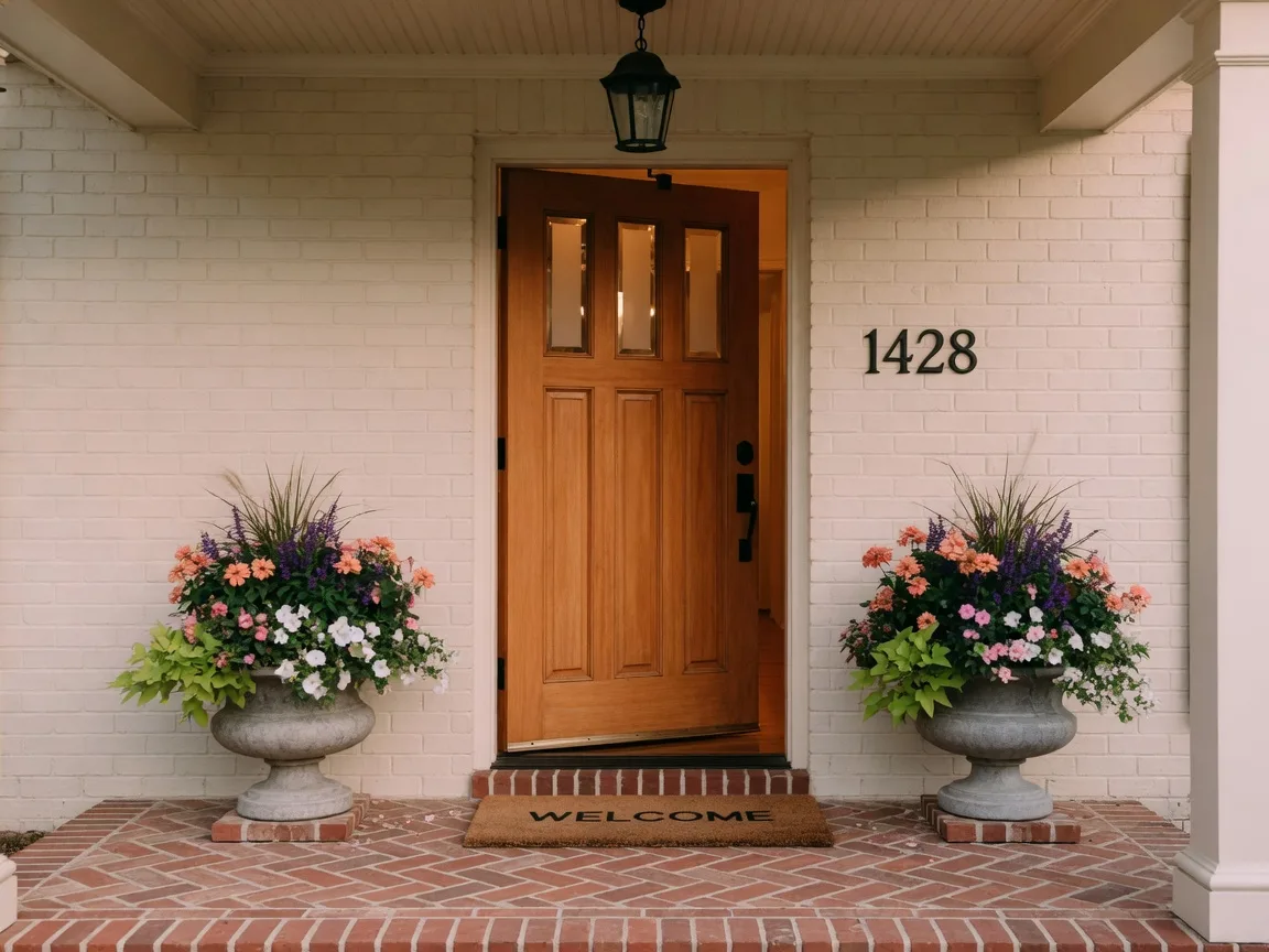 Welcoming front entrance of a beautiful Atlanta-area home