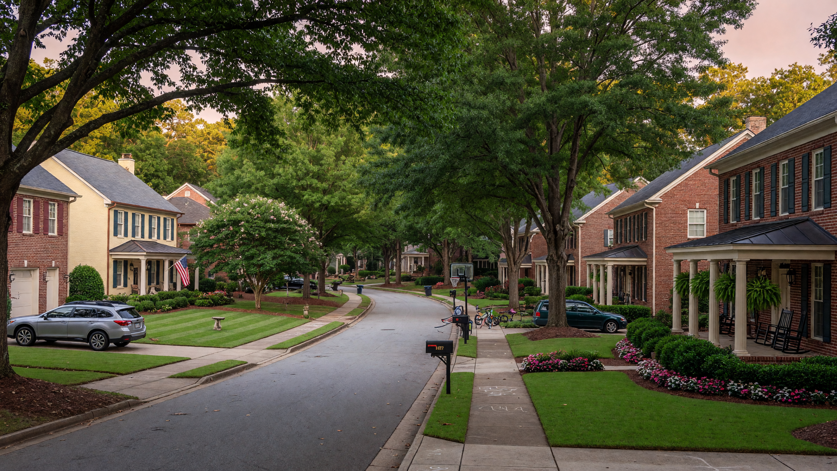 Dunwoody Georgia established neighborhood with tree-lined streets