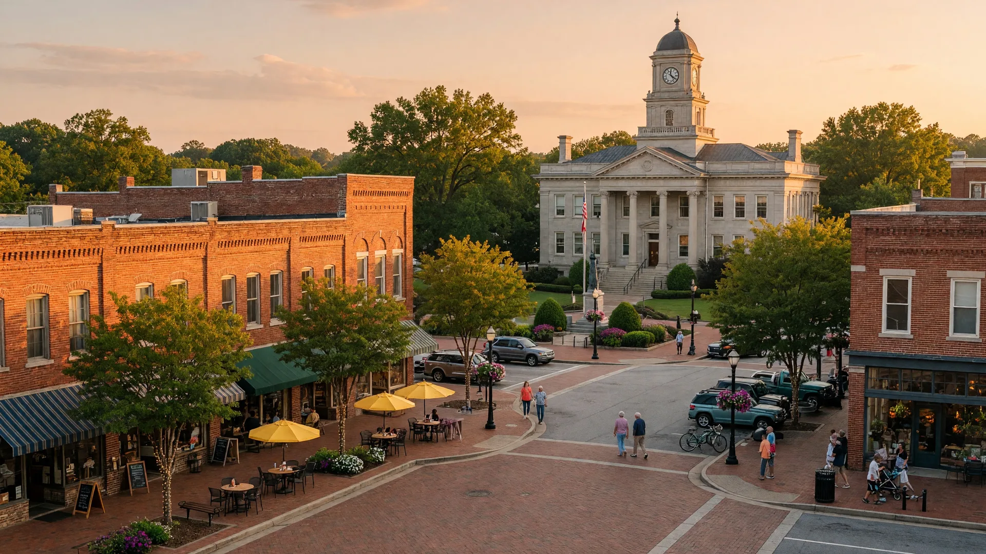 Lawrenceville Georgia historic downtown square and courthouse