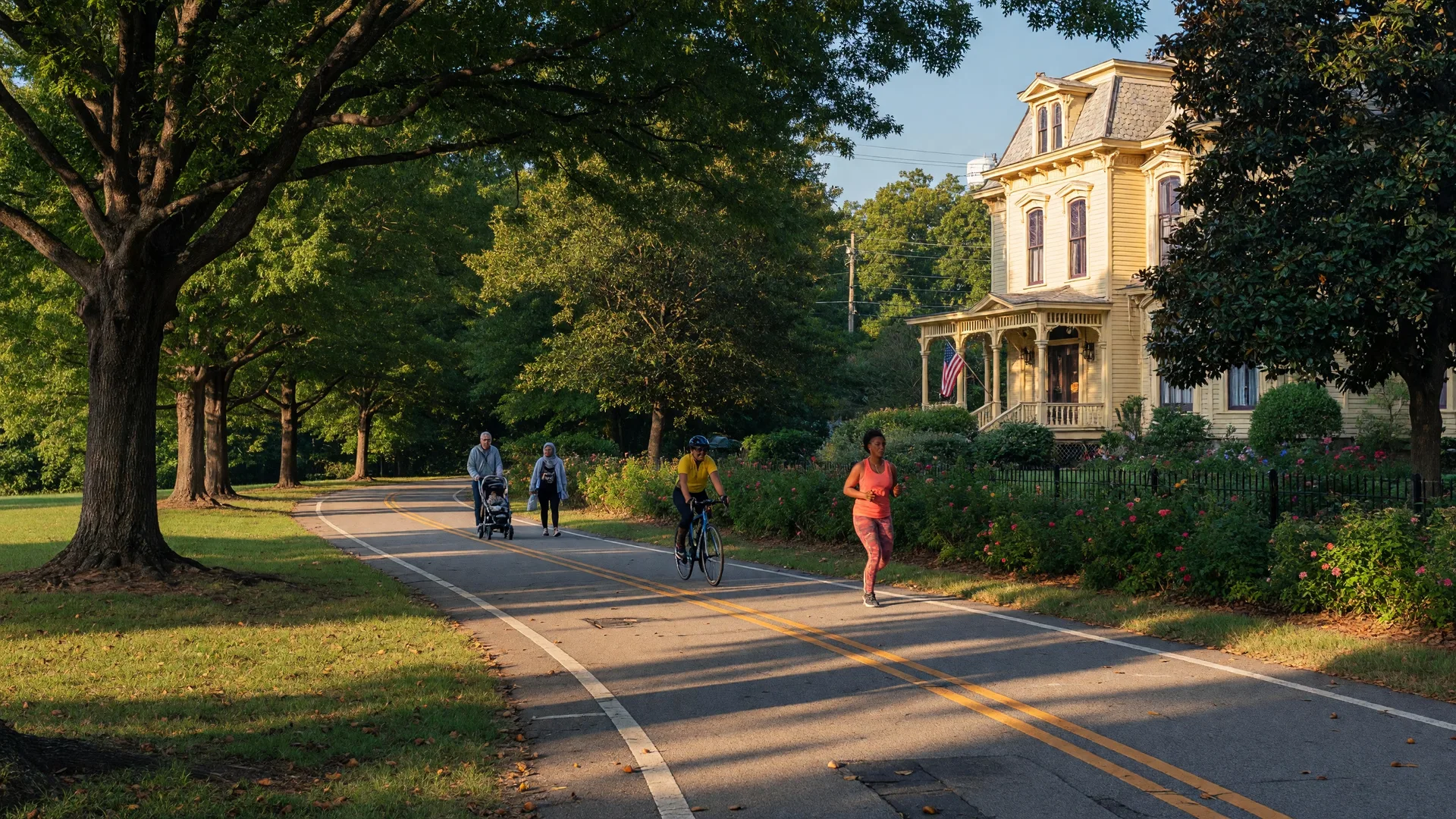 West End Trail along the Atlanta BeltLine with paved path through a tree-lined corridor